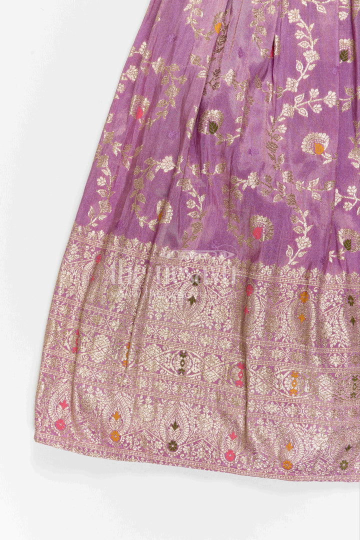 Girls Silk Gown for Festive Stage Performances