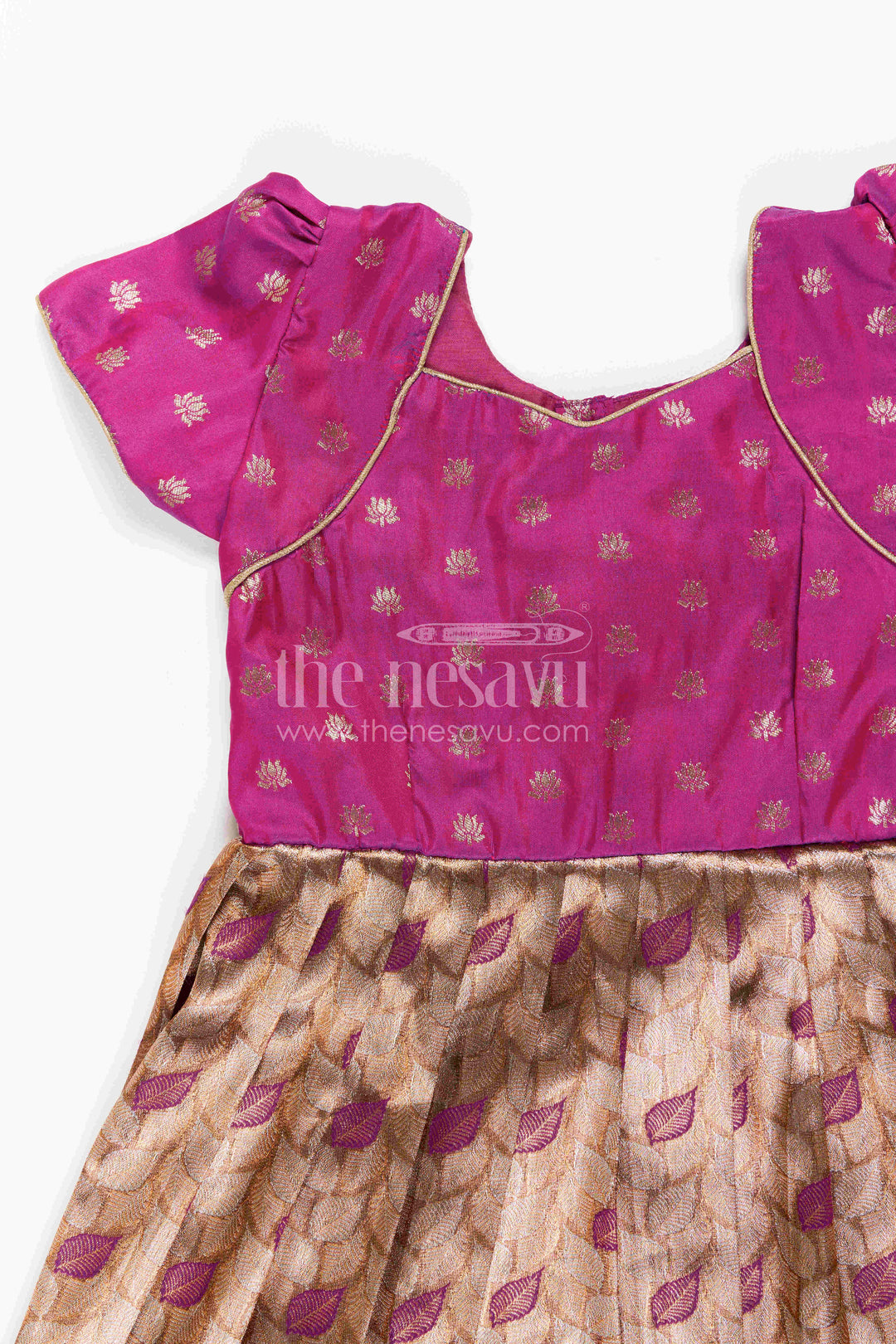 Girls Silk Gown for Festive Family Portraits