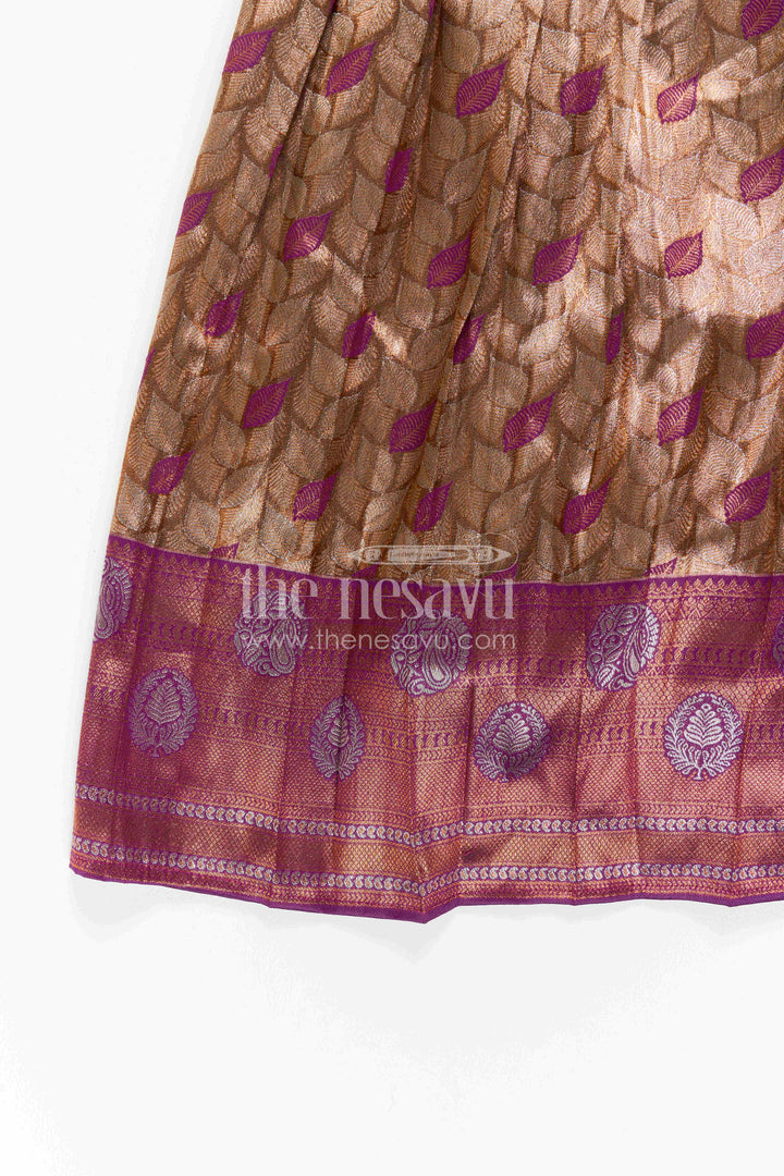 Girls Silk Gown for Festive Family Portraits