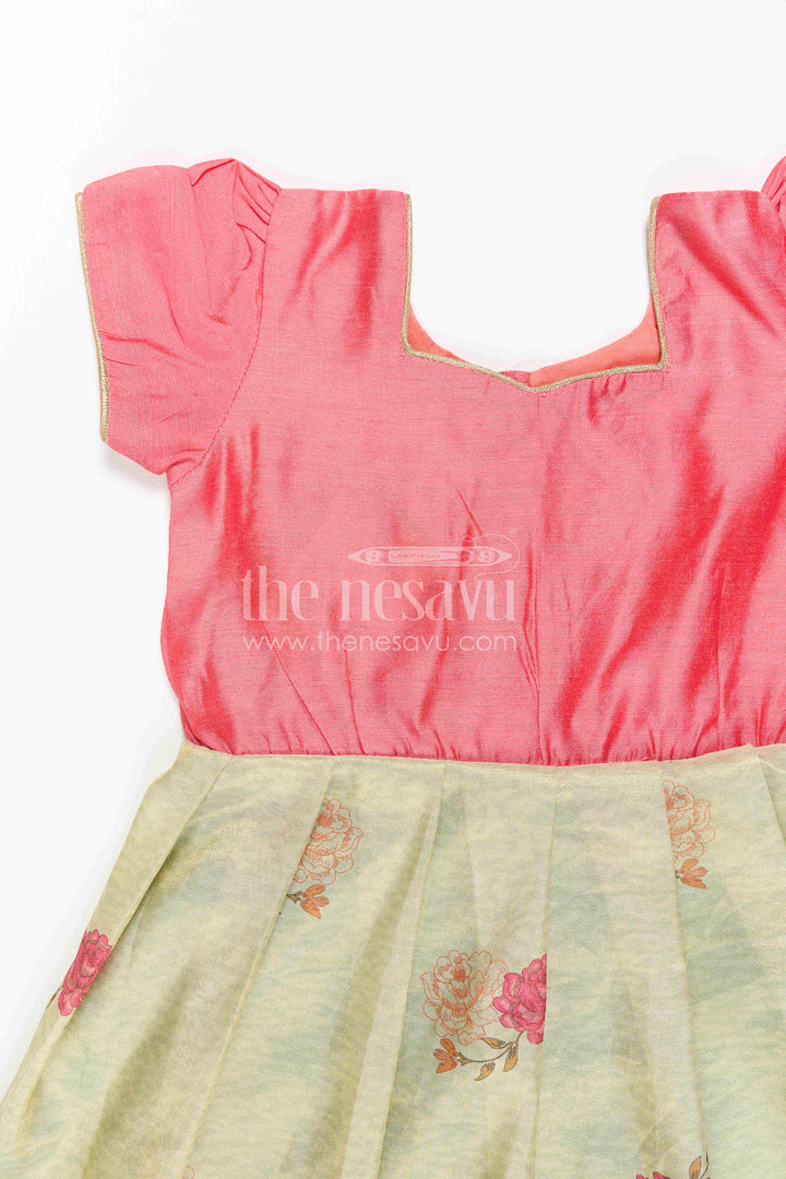 Girls Silk Gown for Festive Garden Parties