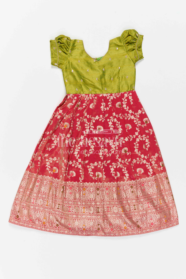 Girls Silk Gown for Cultural Events and Grand Festive Occasions