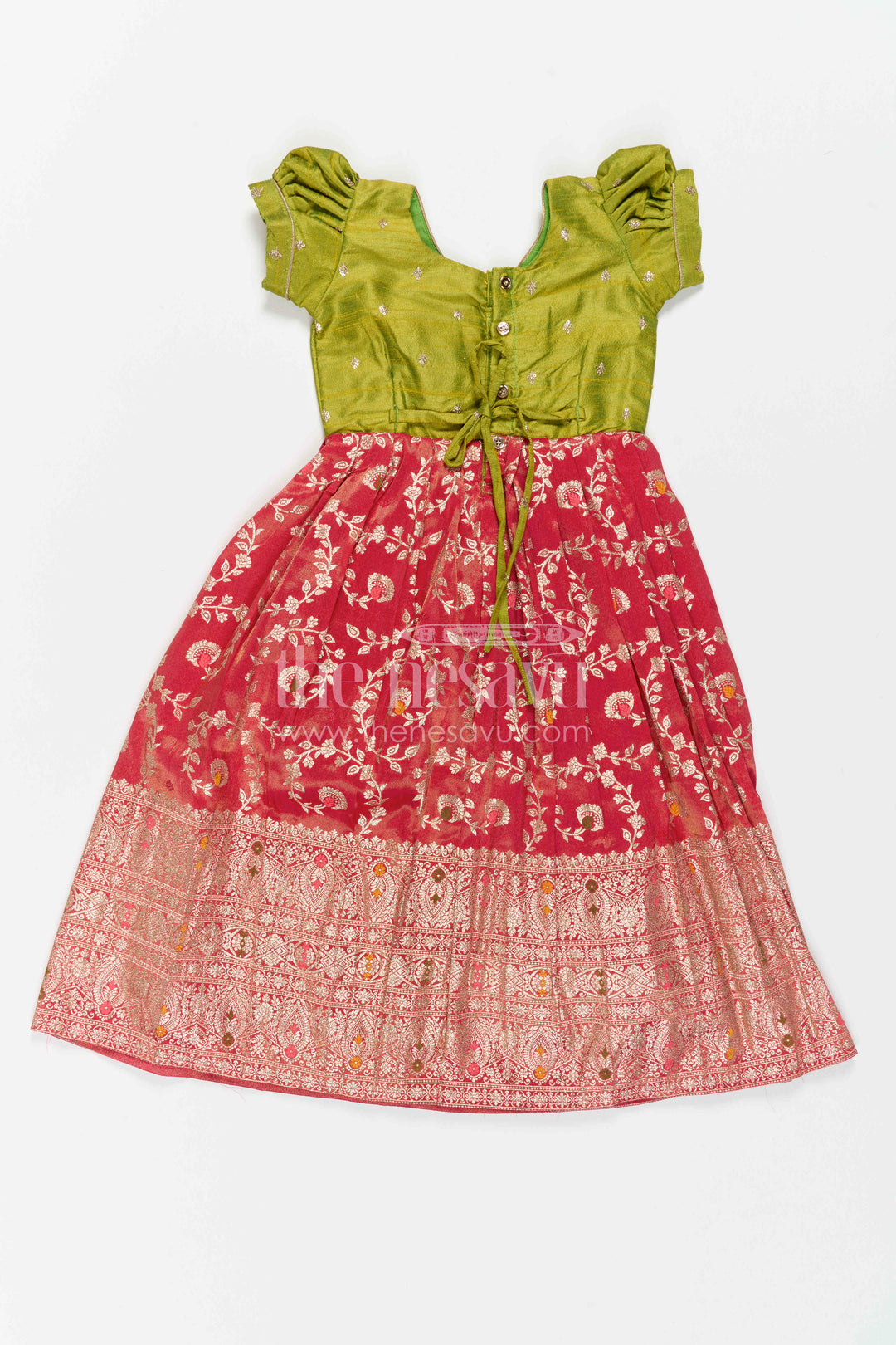 Girls Silk Gown for Cultural Events and Grand Festive Occasions