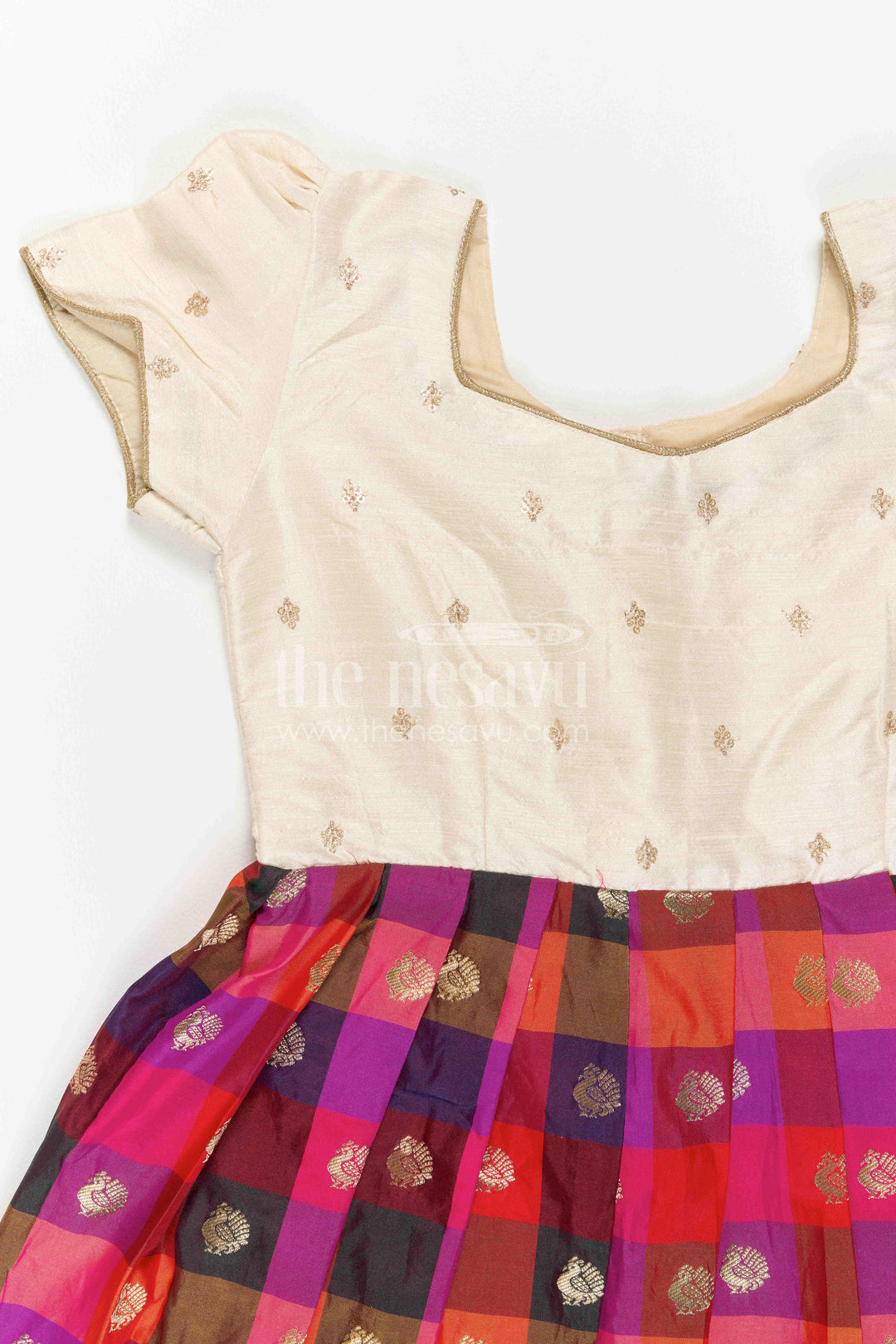 Girls Silk Gown for Festive Photoshoots and Family Gatherings