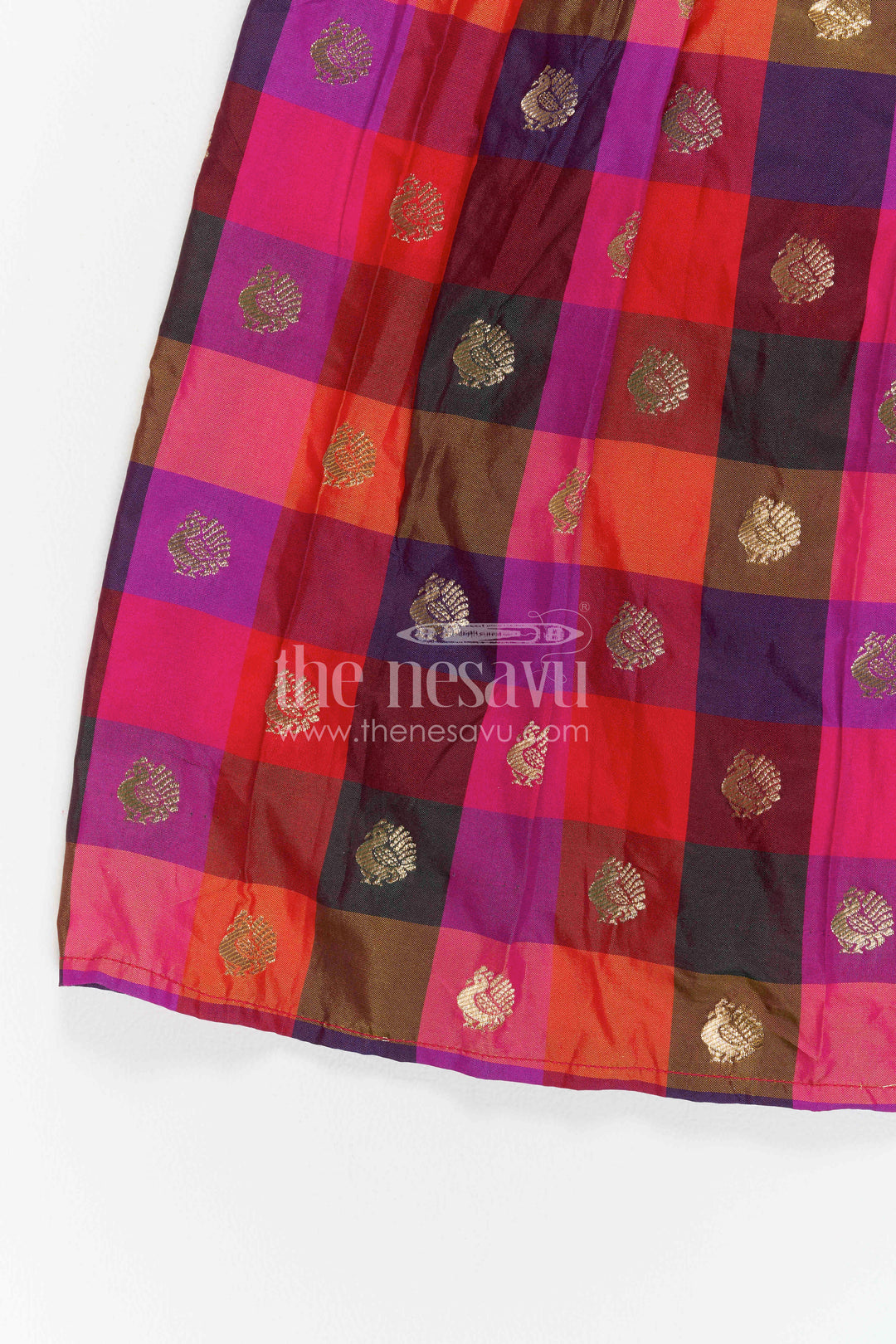 Girls Silk Gown for Festive Photoshoots and Family Gatherings