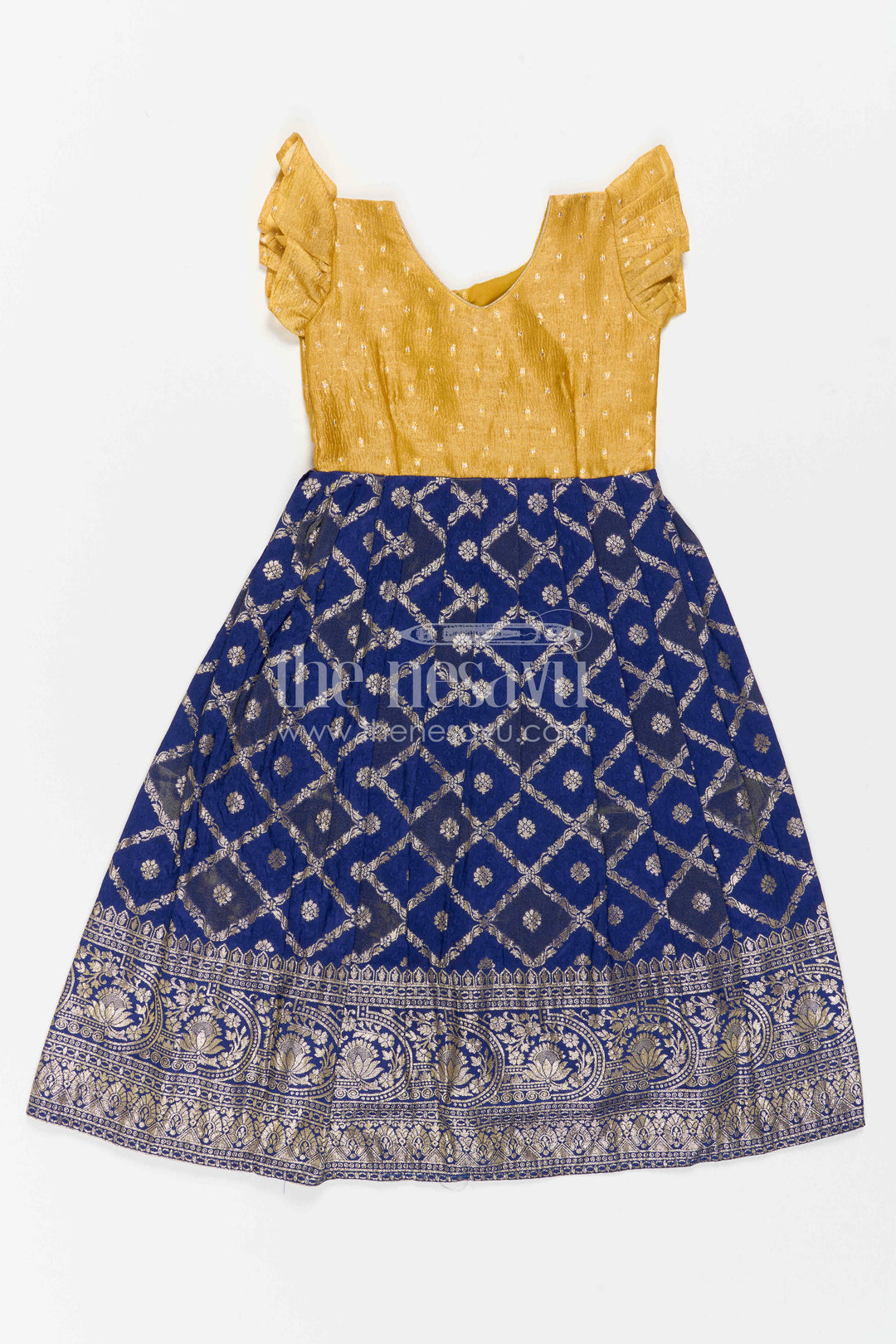 Kids Ethnic Silk Gown for Wedding Events and Celebrations