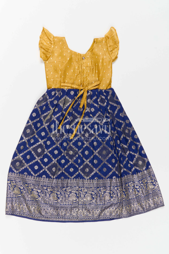 Kids Ethnic Silk Gown for Wedding Events and Celebrations