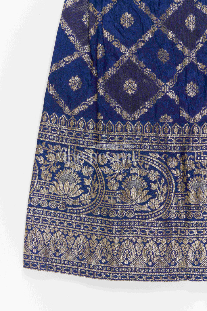 Kids Ethnic Silk Gown for Wedding Events and Celebrations