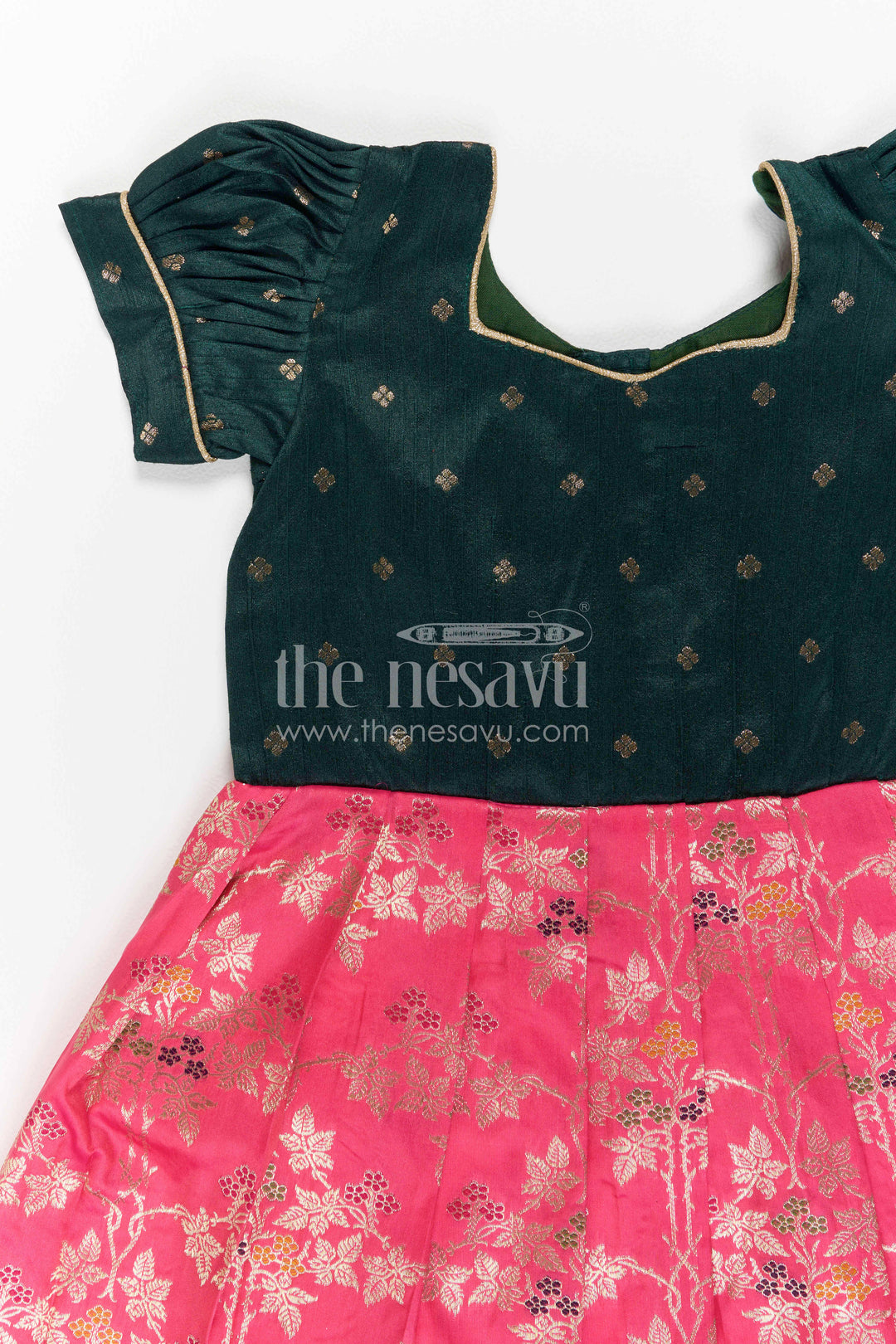 Girls Banaras Silk Gown for Wedding Photos and Festive Twirls