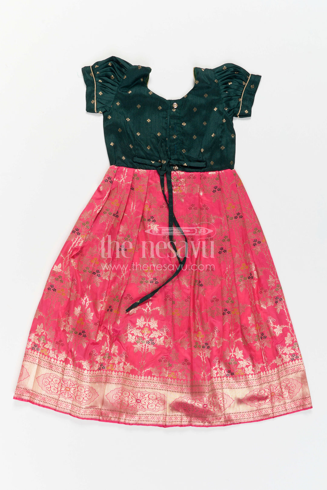 Girls Banaras Silk Gown for Wedding Photos and Festive Twirls