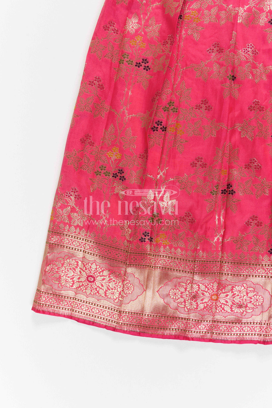 Girls Banaras Silk Gown for Wedding Photos and Festive Twirls