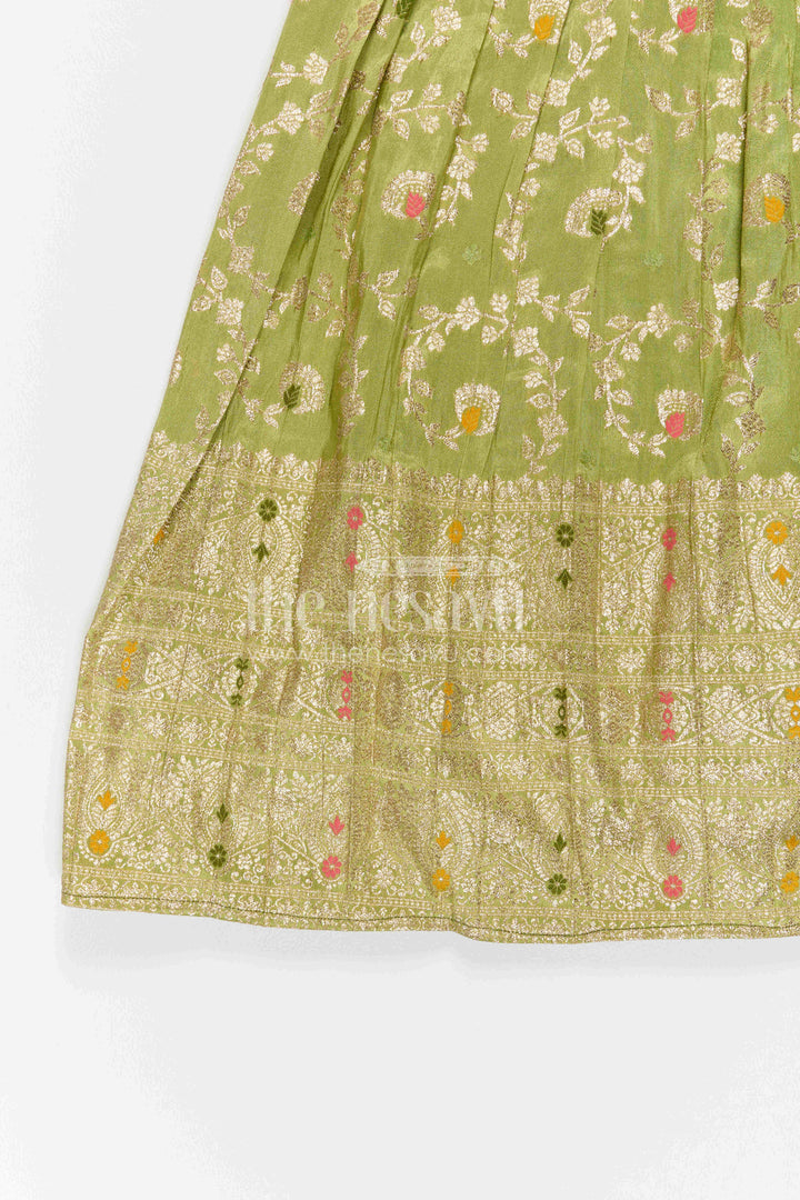 Kids Ethnic Silk Gown for Pooja Events and Family Gatherings