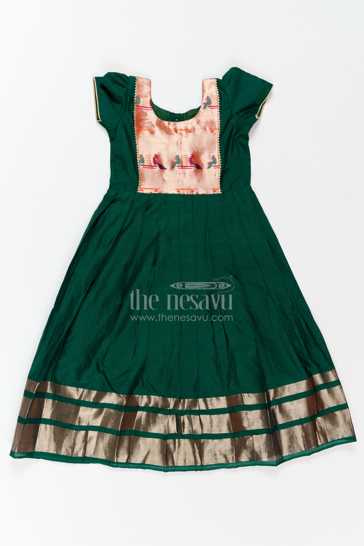 Girls Anarkali Dress with Statement Border for Weddings and Parties