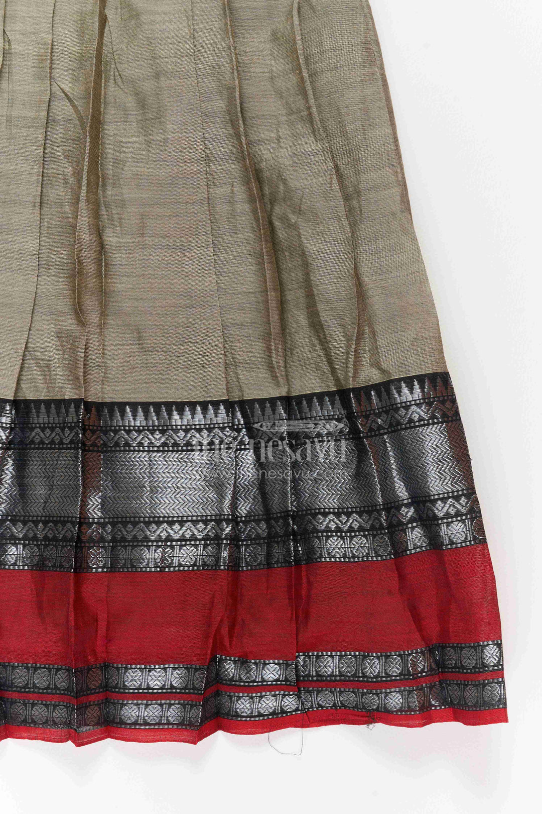 Girls Casual Gown in Grey with Statement Border
