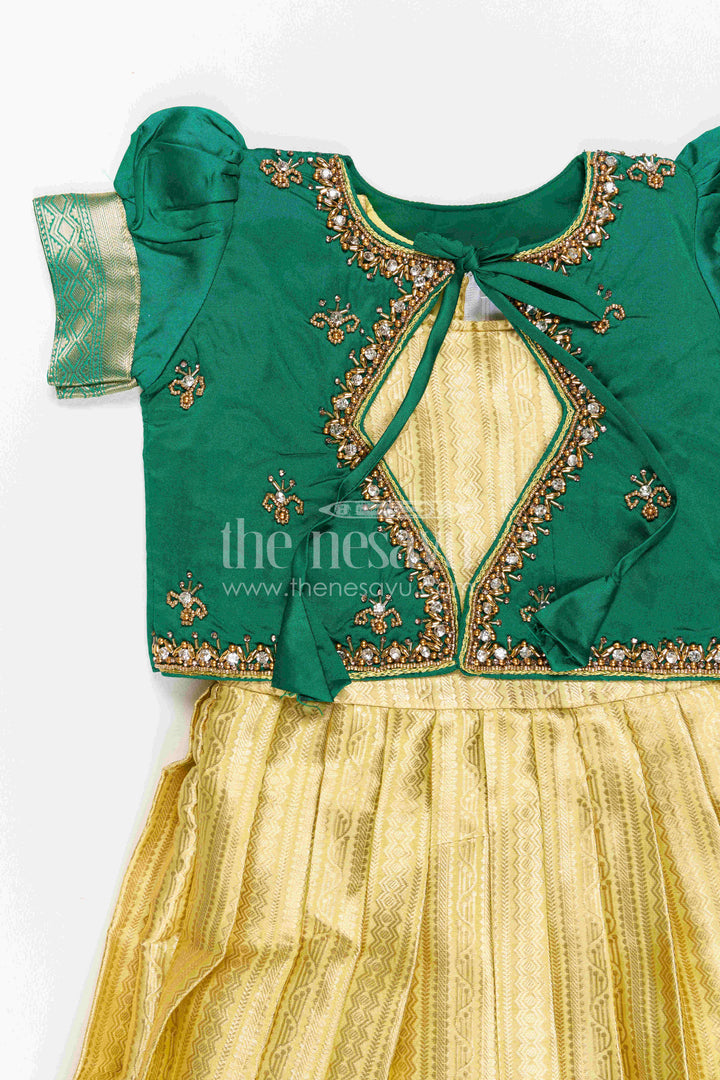 Girls Silk Gown for Festive Functions and Family Photoshoots
