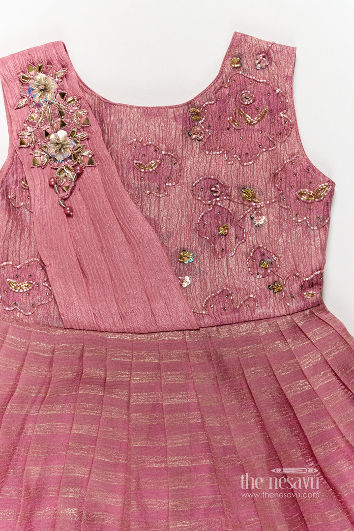 Party Wear Silk Gown with Sequin Work for Festive Occasions