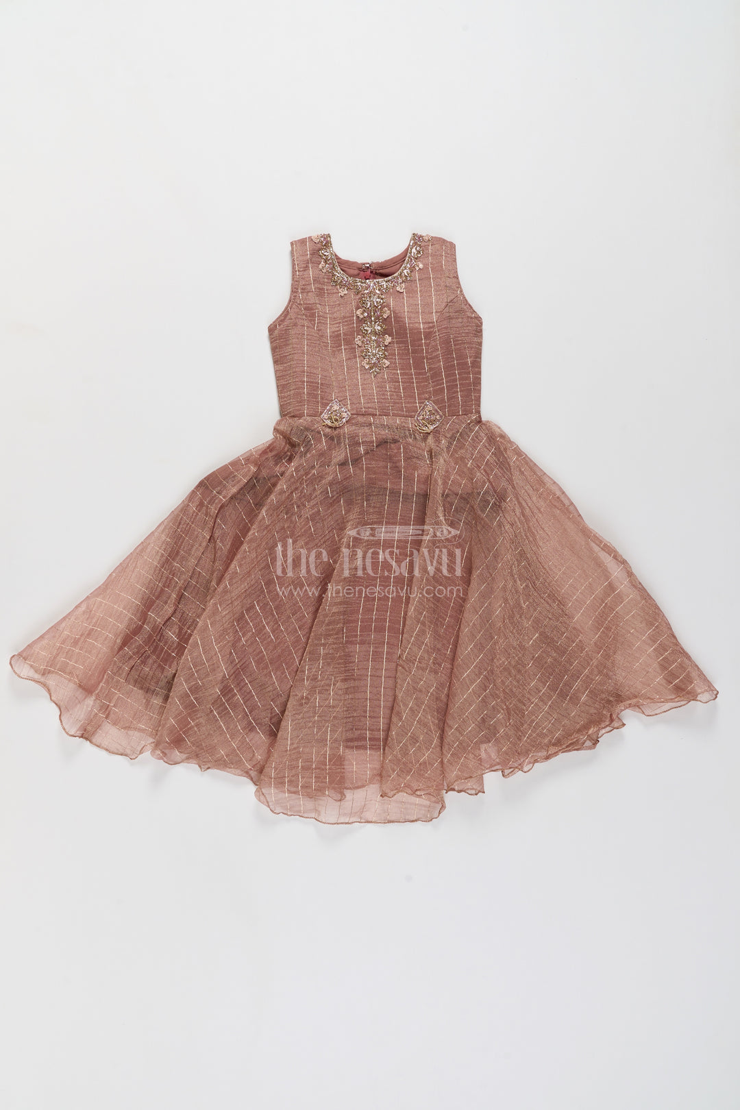 Party Wear Gown for Girls in Pink with an Occasion Ready Finish