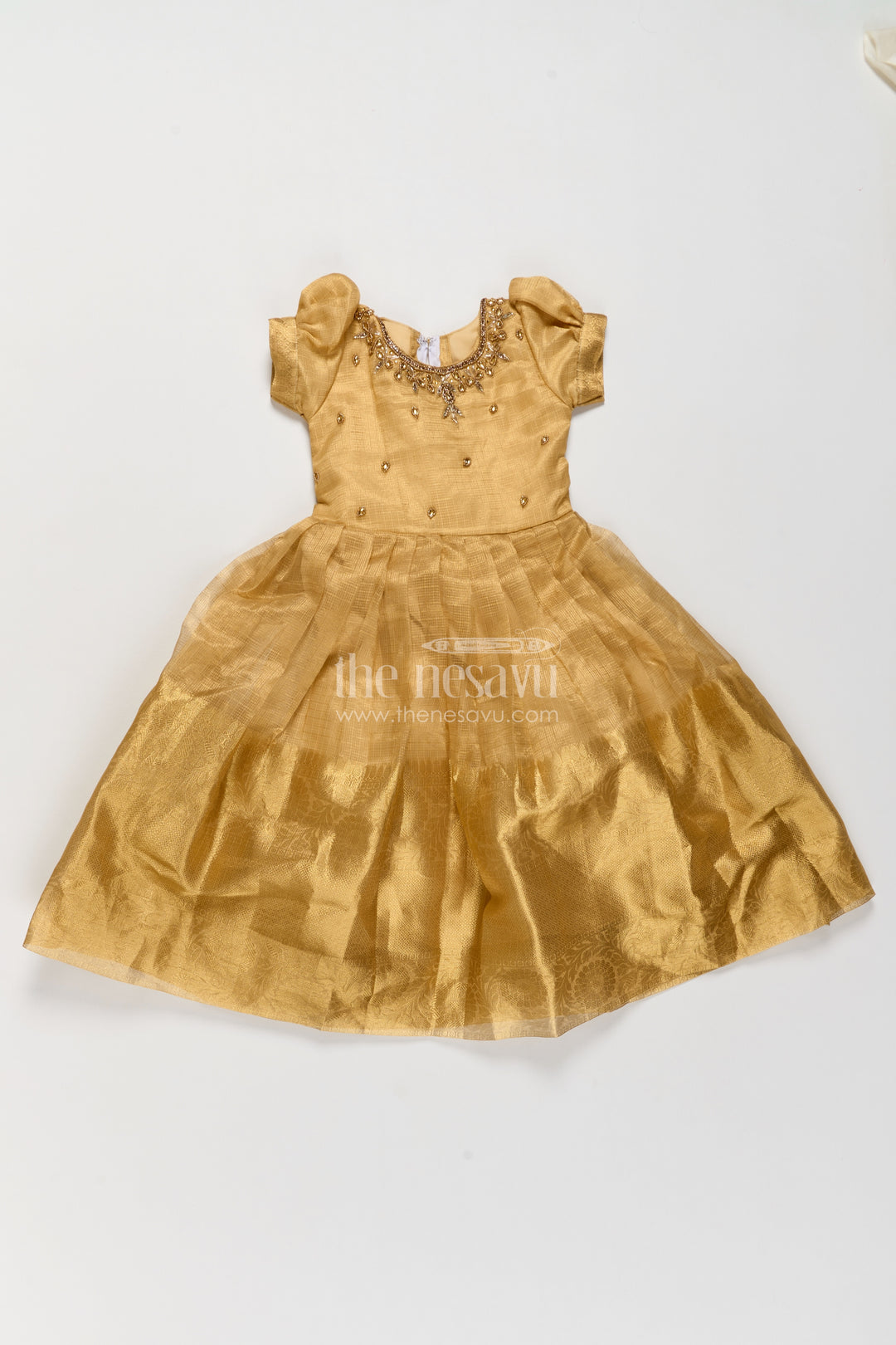Party Wear Silk Gown with Thread Embroidery for Festive Occasions