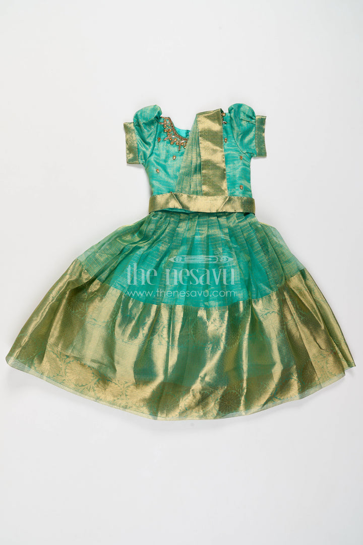 Ethnic Gown for Girls in Multicolor for Celebrations and Photos