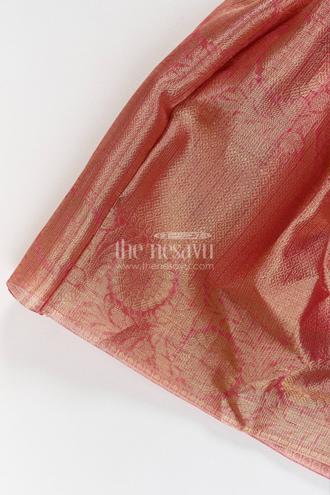 Girls Silk Gown with Thread Embroidery for Family Functions