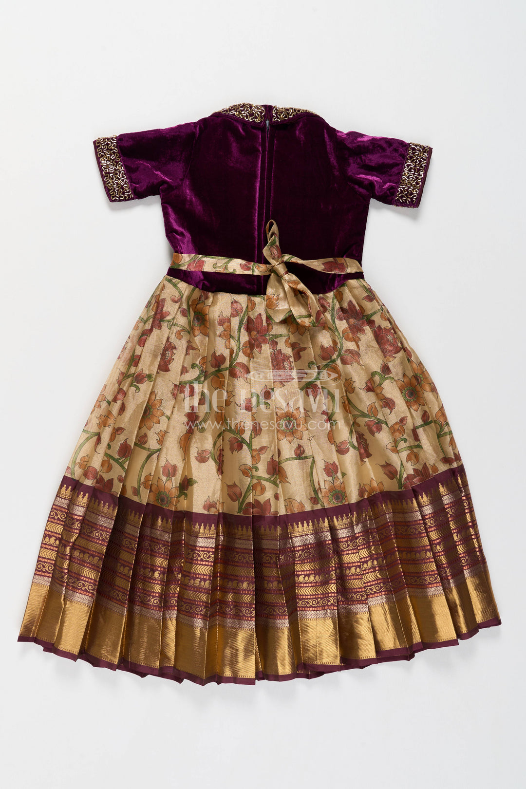 Ethnic Gown for Girls in Purple for Celebrations and Photos