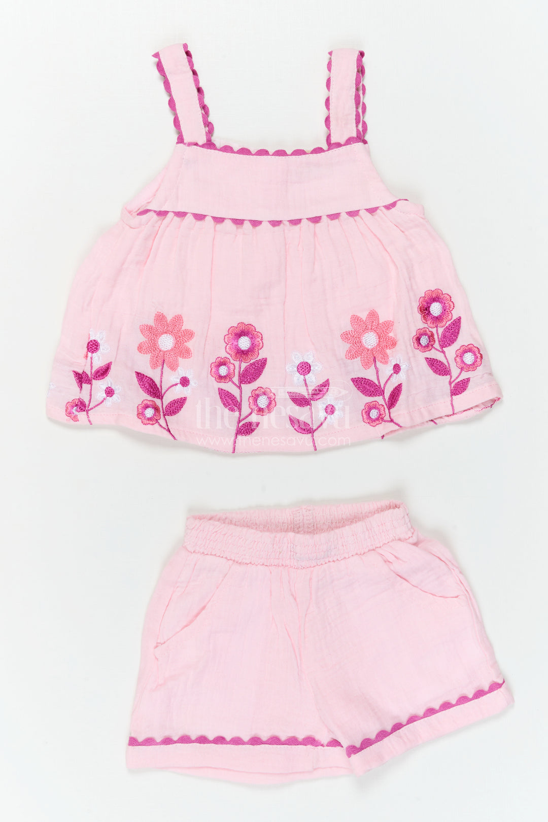 Baby Girl Muslin Co Ord Set for Summer Playtime and Outings