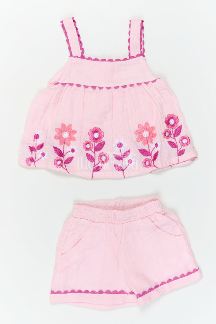 Baby Girl Muslin Co Ord Set for Summer Playtime and Outings