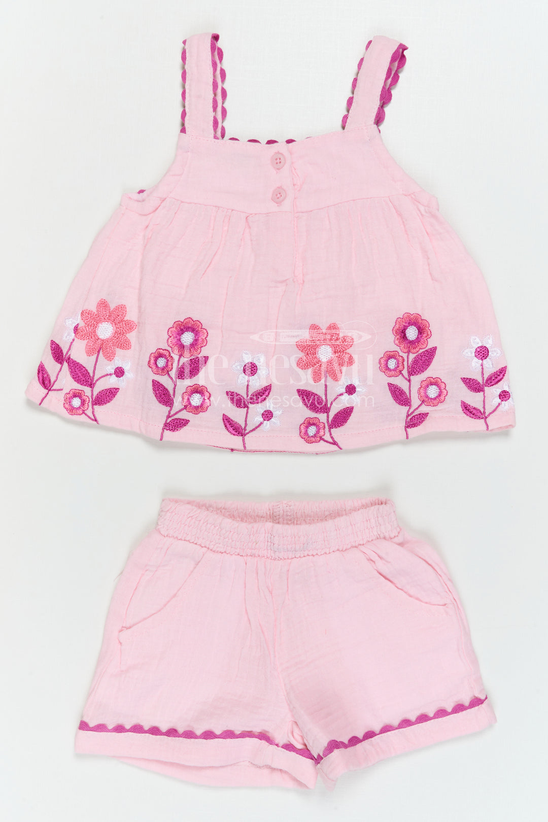Baby Girl Muslin Co Ord Set for Summer Playtime and Outings