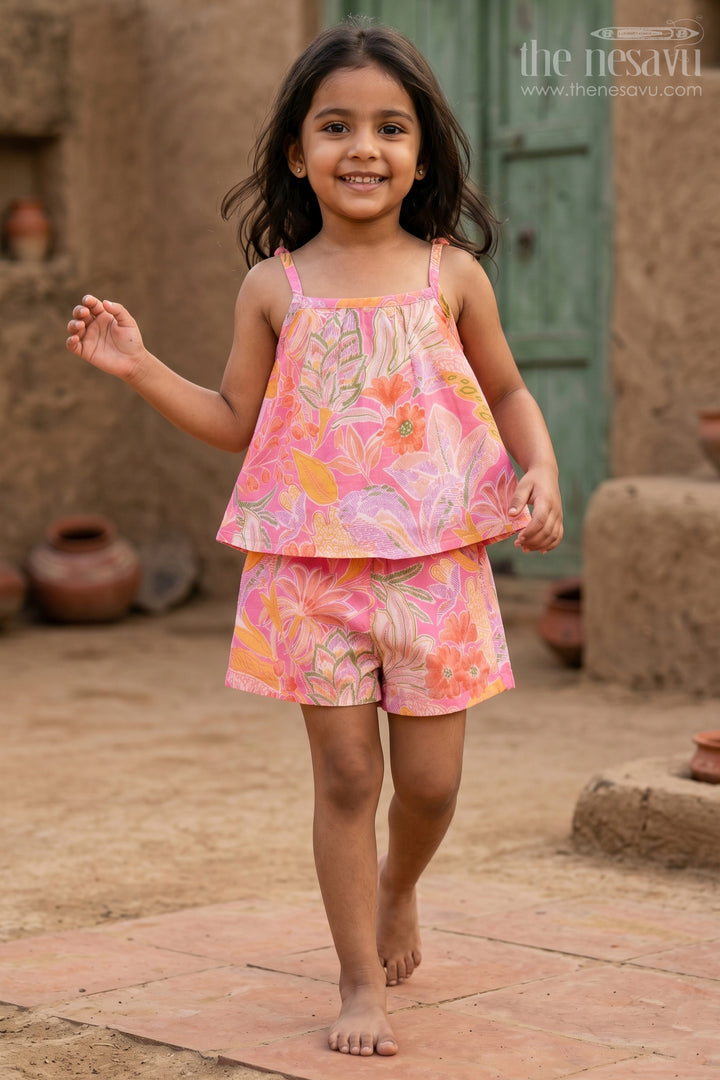 Girls Cotton Co Ord Set for Summer Outings and Vacation Wear