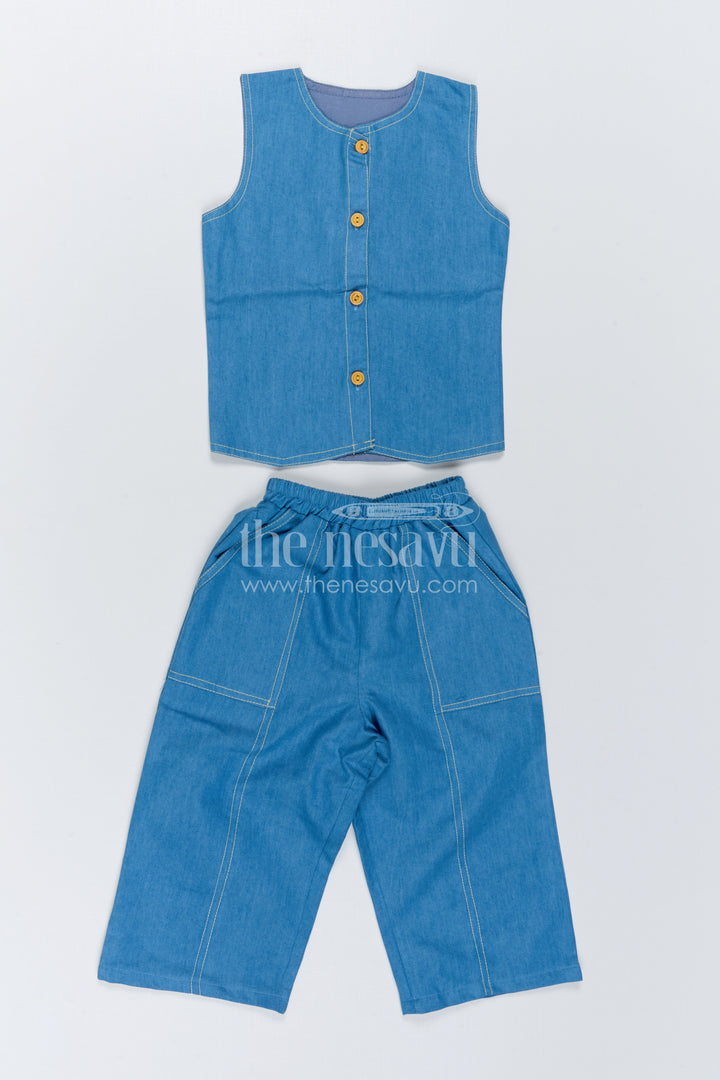 Girls Sleeveless Co Ord Set for Casual Weekend Outings