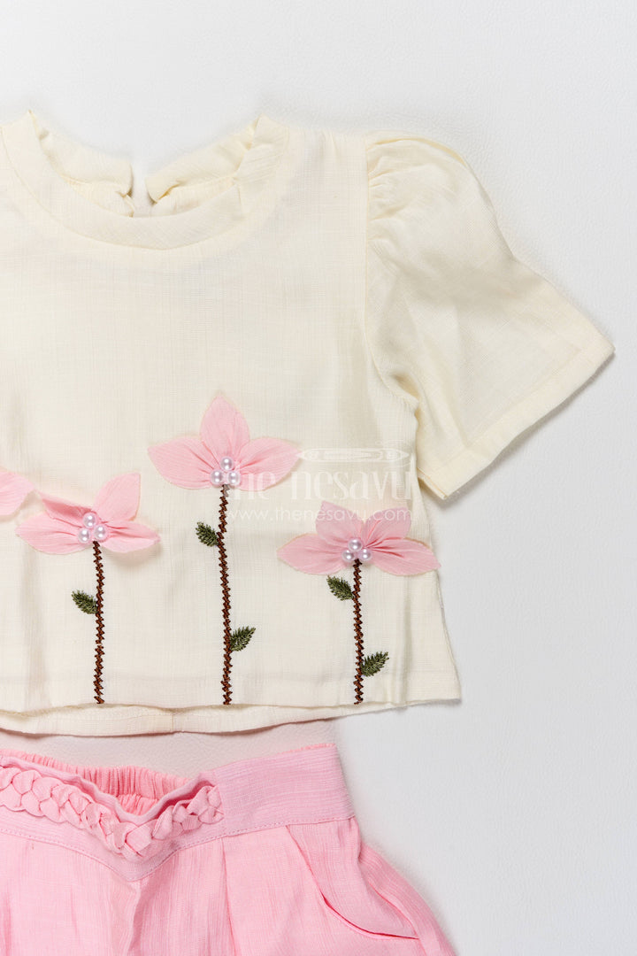 Girls Co Ord Set with Floral Detailing for Family Functions