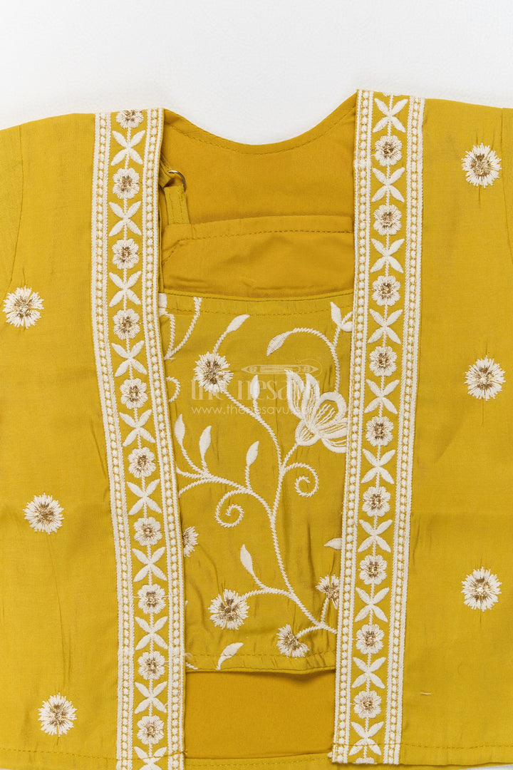 Girls Sharara Set in Yellow for Party Memories