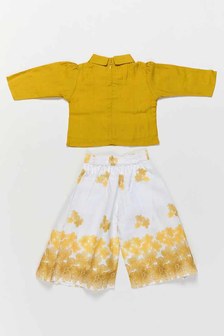 Girls Two Piece Outfit in Yellow for Celebrations and Photos