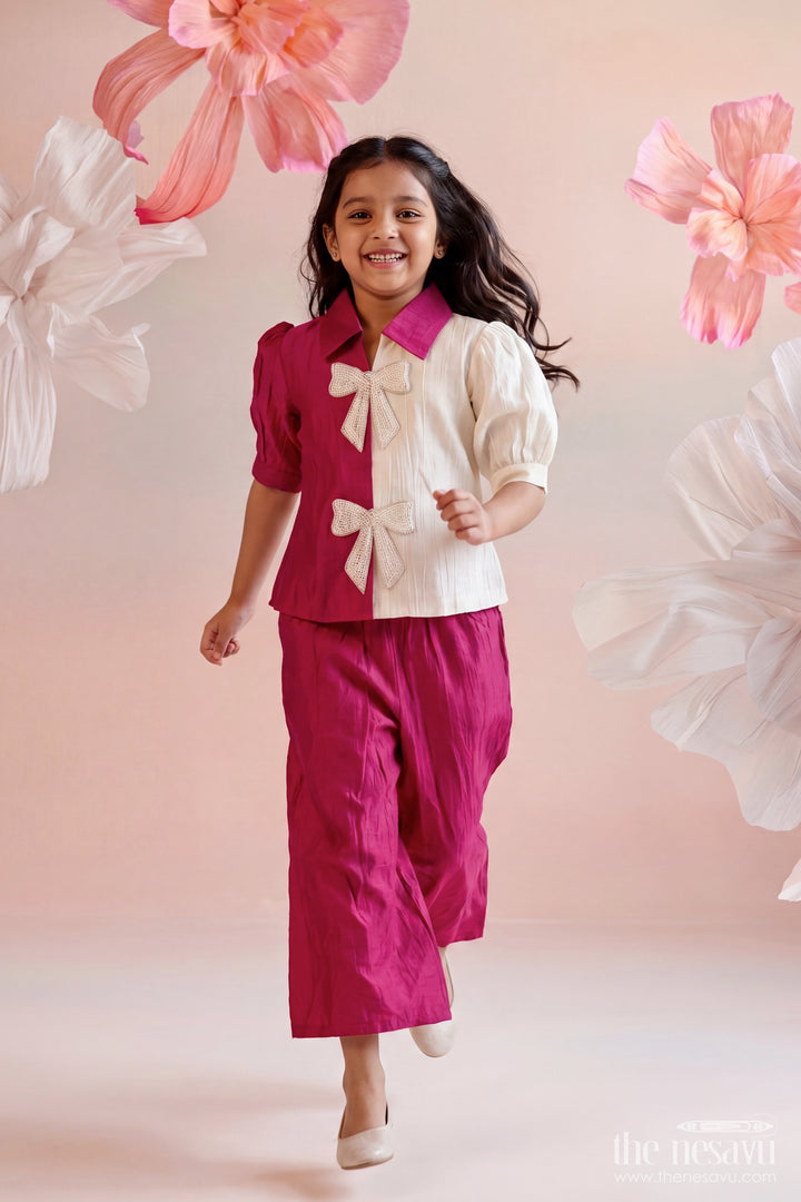 Girls Co Ord Set in Pink for Portrait Days