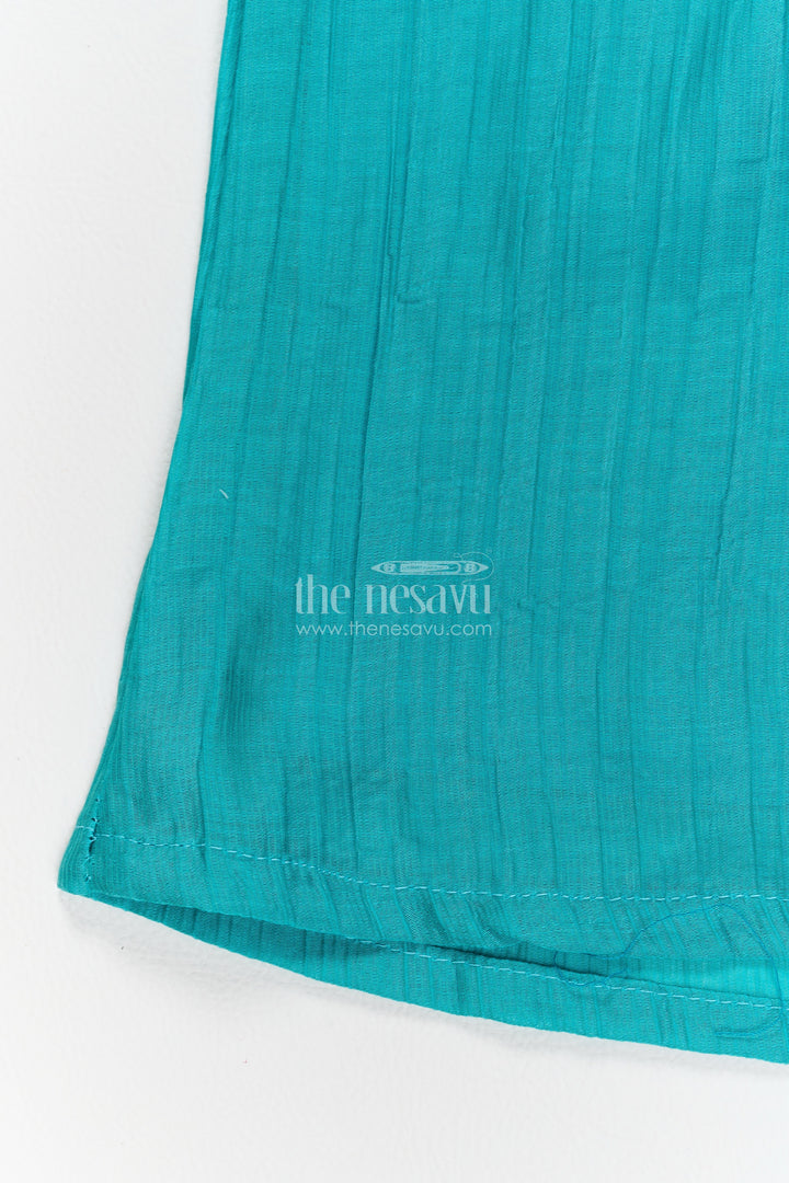 Two Piece Co Ord Set for Girls in Turquoise for Ceremony Dressing