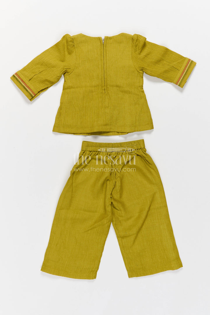 Two Piece Co Ord Set for Girls in Green with an Occasion Ready Finish