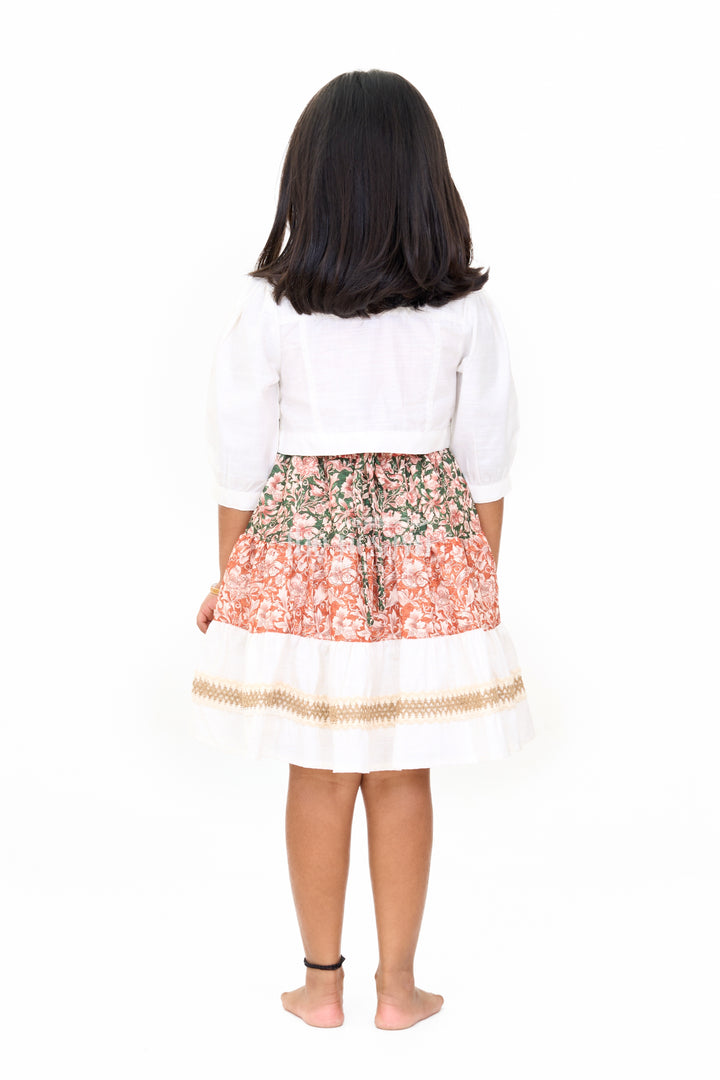 Elegant Cotton Ki Fancy Frock with Traditional Prints and Lace Details