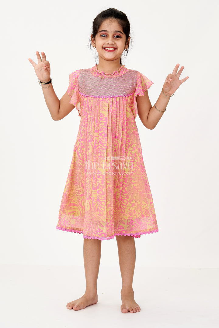 Girls Frock Dress Cotton with Elegant Embroidery and Floral Prints for a Charming Look
