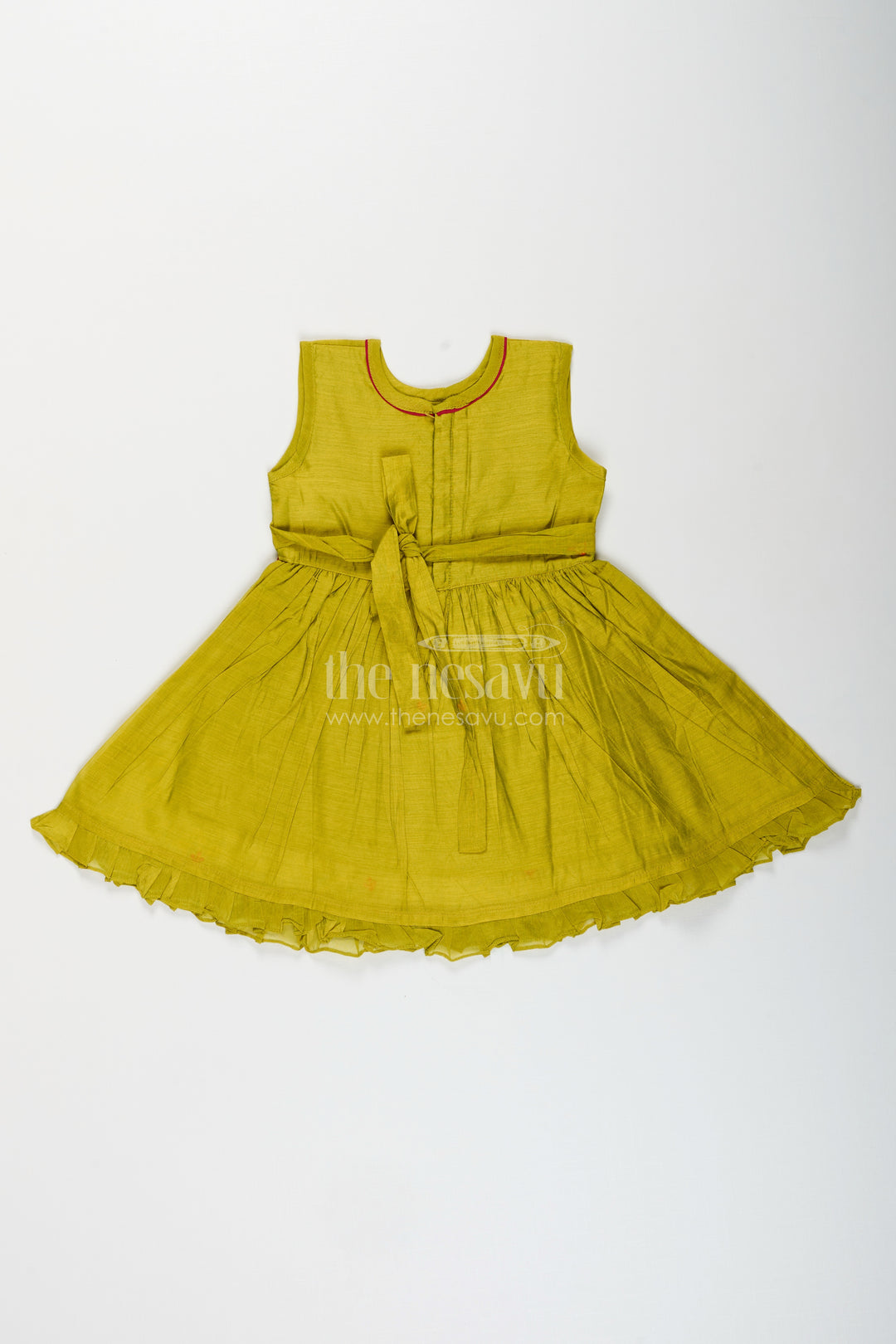 Baby girl chanderi frock for traditional events and photoshoots