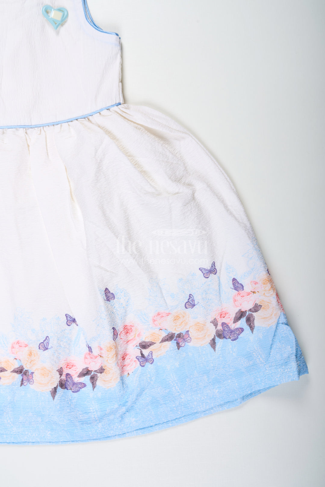 Girls Skirt Frock in Cotton with Floral and Butterfly Print for a Breezy Summer Look