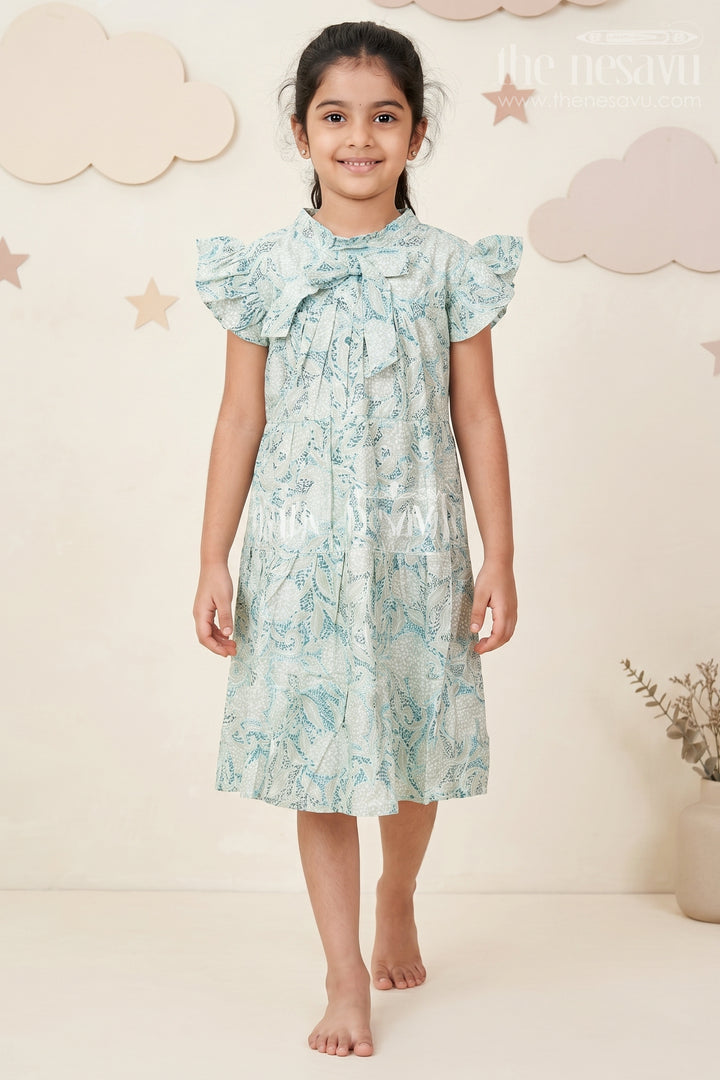 Casual Frock for Baby Girls in Modal Silk with Kantha Style Stitch Style Digital Print and Flowy Design