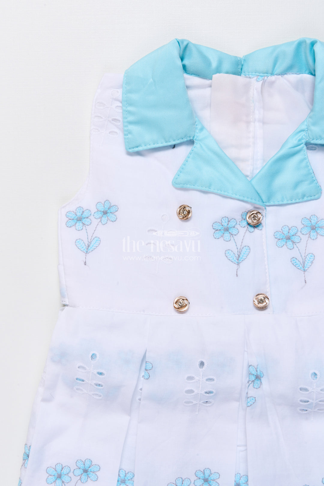 Cotton frock for baby girls with embroidery for summer outings and playdates