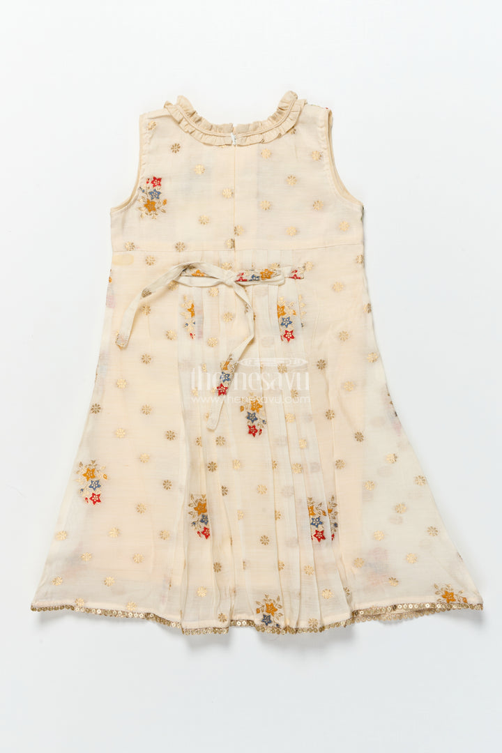 Girls cotton frock for festive days and family outings