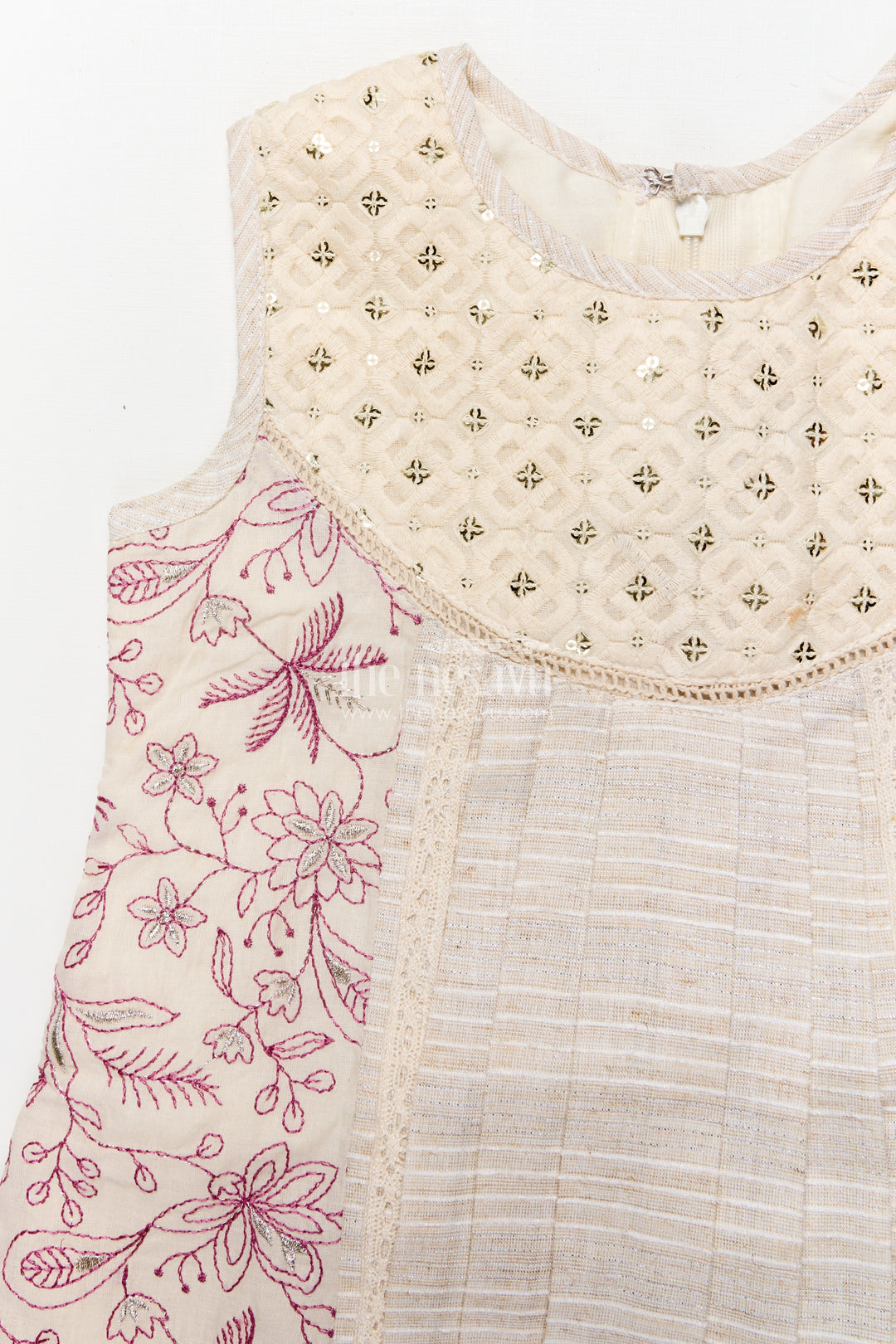 Cotton Frock for Girls with Embroidered Yoke for Casual Outings and Family Get-Togethers
