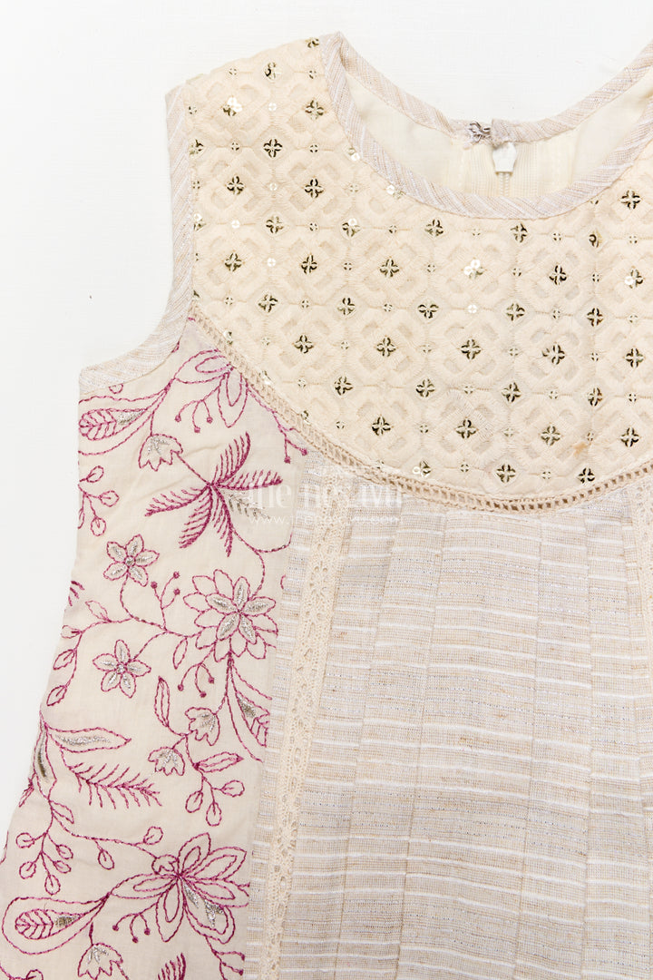 Cotton Frock for Girls with Embroidered Yoke for Casual Outings and Family Get-Togethers