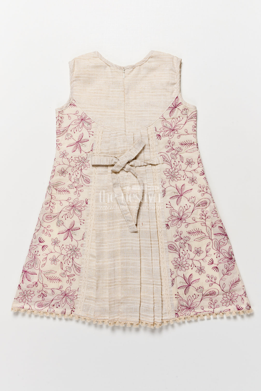 Cotton Frock for Girls with Embroidered Yoke for Casual Outings and Family Get-Togethers