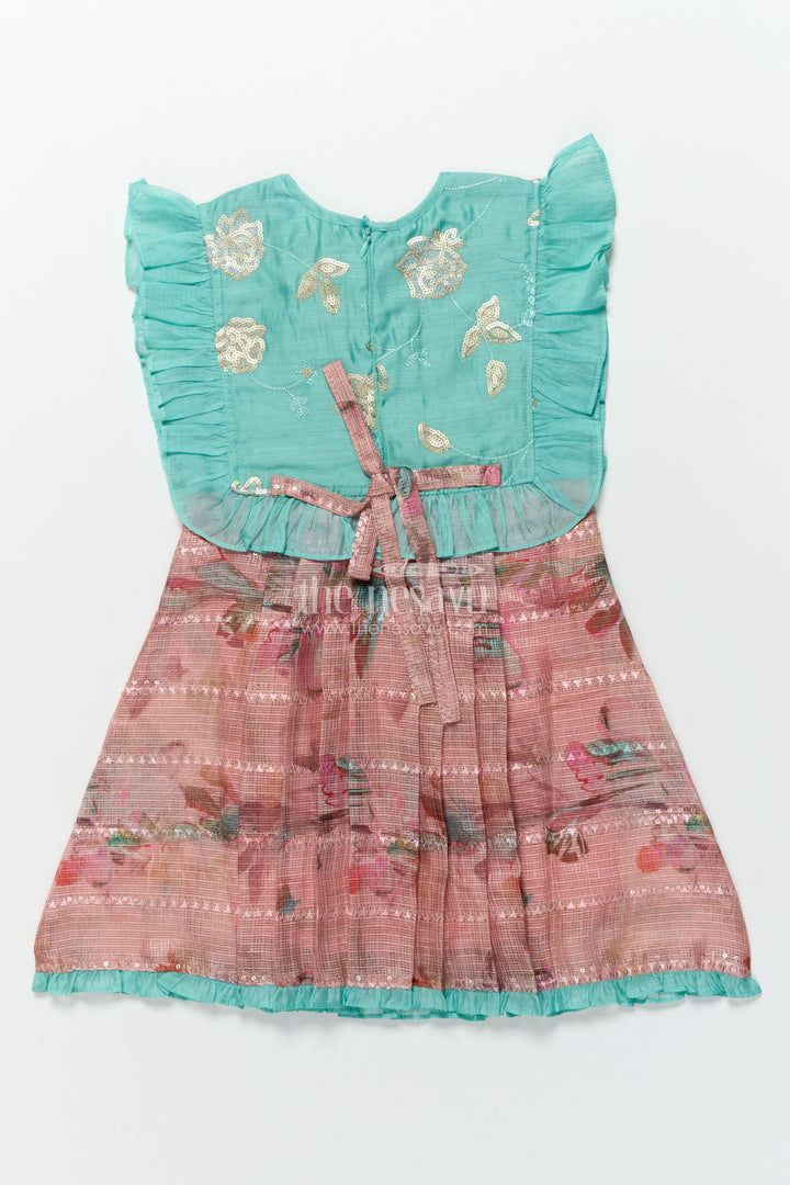 Girls cotton frock with embroidery for festivals and school functions
