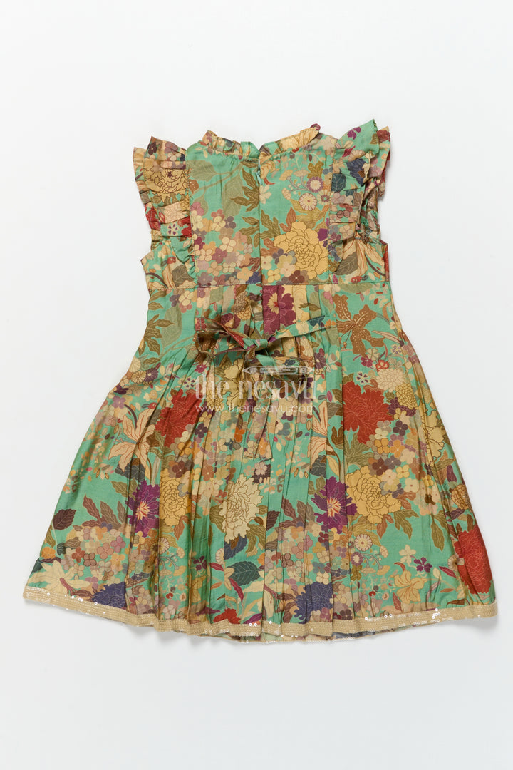 Girls floral cotton frock for playdates and everyday ethnic charm