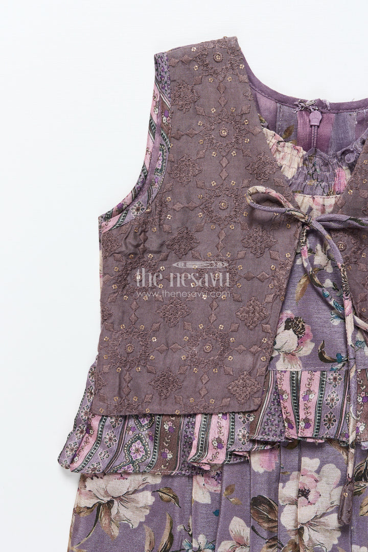 Girls cotton frock with embroidery for birthday parties and festive gatherings