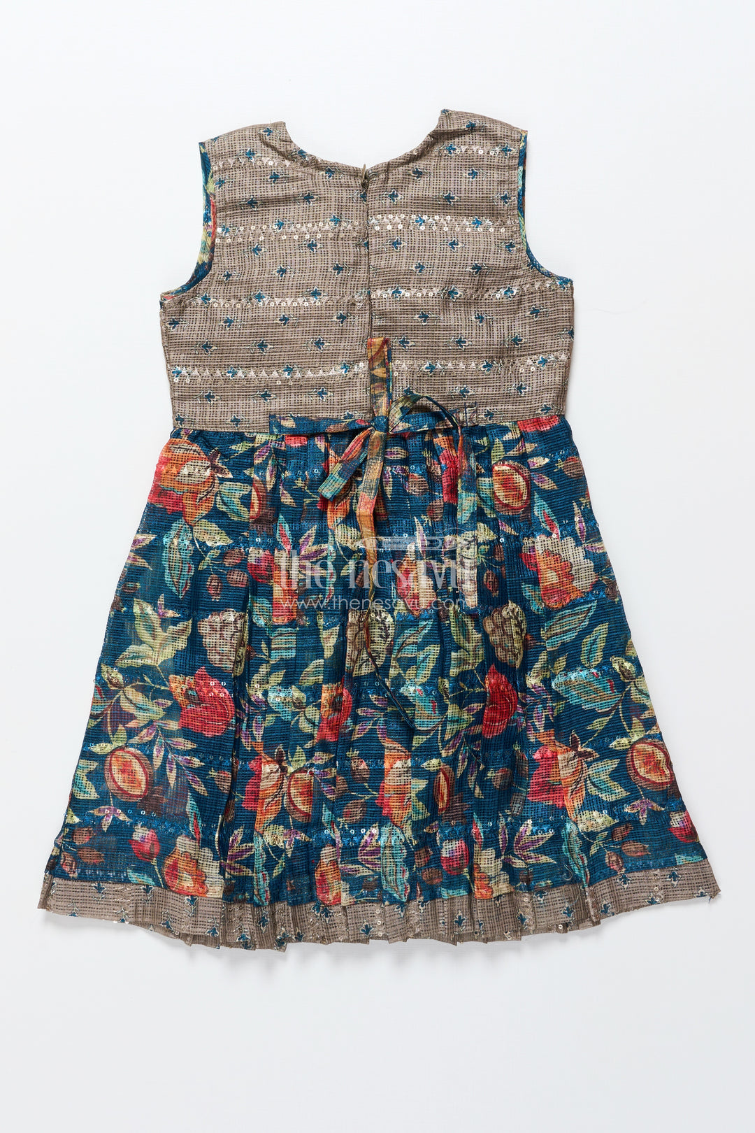 Cotton frock for toddler girls with embroidery for school functions and casual occasions