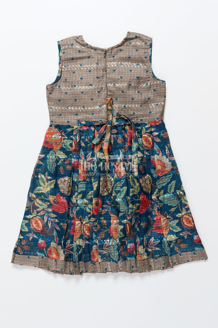 Cotton frock for toddler girls with embroidery for school functions and casual occasions